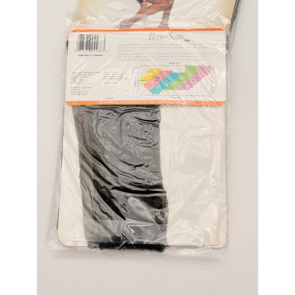 Brown Sugar by Leggs Ultra Ultra Sheer Pantyhose 2pk Off Black Queen XL 04468